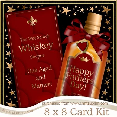 8 x 8 Fathers Day Whisky Kit with Scalloped Corners
