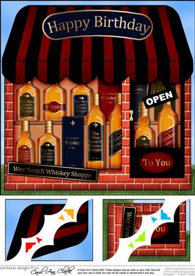 8 x 8 the Whisky Shop Scalloped Corner Topper