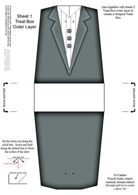 Dressed to Thrill! Shaped Treat or Favour Box Sheet 1