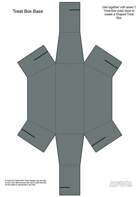 Dressed to Thrill! Shaped Treat or Favour Box Sheet 2