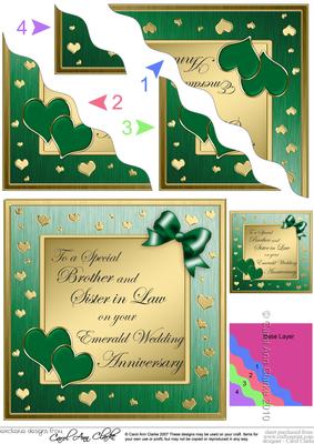 Brother and Sister in Law Emerald Wedding Anniversary