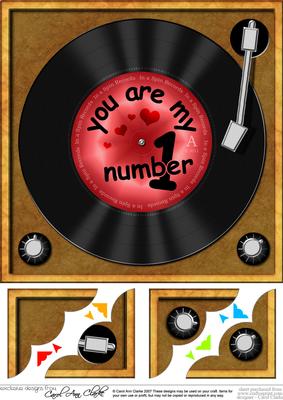 8 x 8 You Are My Number 1 Record Scalloped Corner Topper