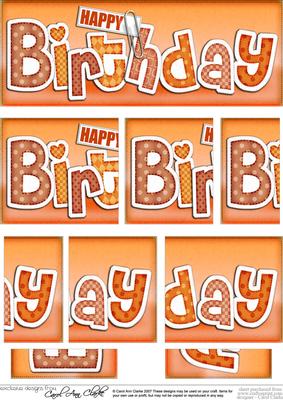 Dl Happy Birthday Felties Side Stacker Topper