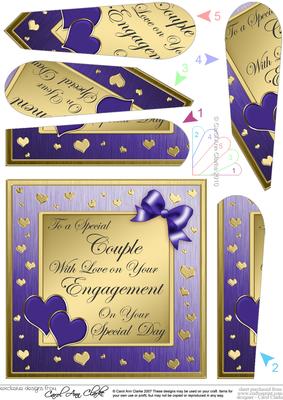 Elegant Romantic Engagement Fan Pyramage Topper