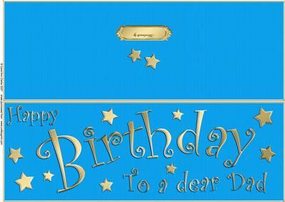 Large Dl Birthday Dad Quick Cut and Fold Card