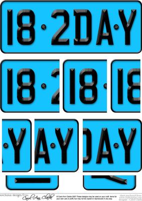 18th Birthday Fun Novelty Number Plate with Side Stacker
