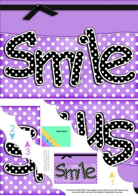 A5 Polka Dot Smile Scallop Corner Side Stacker Topper