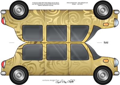 Large Dl Metallic Swirls Stretch Limo Shaped Card