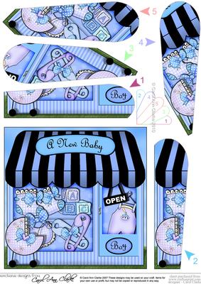 The Little New Baby Boy Shop Fan Pyramage Topper