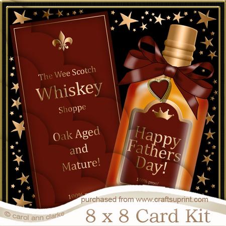 8 x 8 Fathers Day Whisky Kit with Scalloped Corners