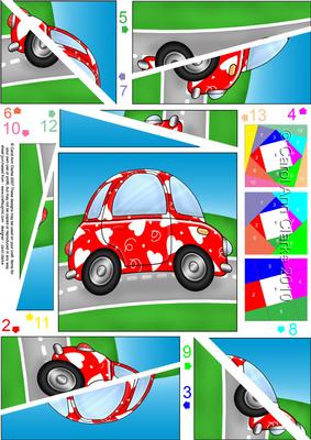 Funky Love Bug Car - Twisted Spiral Side Stacker