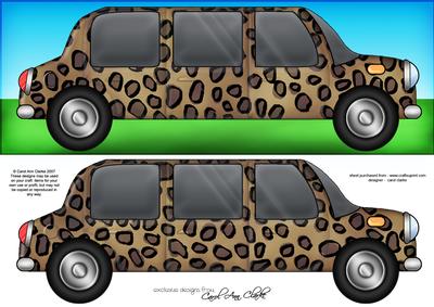Large Dl Leopardskin Stretch Limo Quick Card N 3D Decoupage