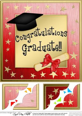 8 x 8 Congratulations Graduate Scalloped Corner Topper