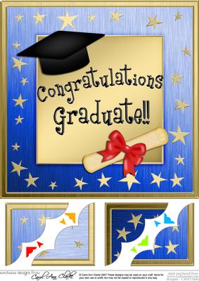 8 x 8 Congratulations Graduate Scalloped Corner Topper