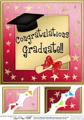 8 x 8 Congratulations Graduate Scalloped Corner Topper