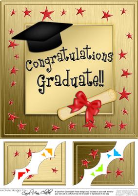8 x 8 Congratulations Graduate Scalloped Corner Topper