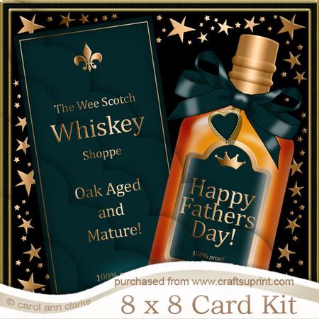 8 x 8 Fathers Day Whisky Kit with Scalloped Corners