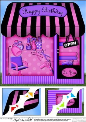 8 x 8 the Little Hairdresser Shop Topper