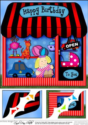 8 x 8 the Little Toy Shop Topper