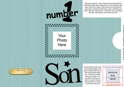 Add a Photo Number 1 Son with Easy Fold Frame