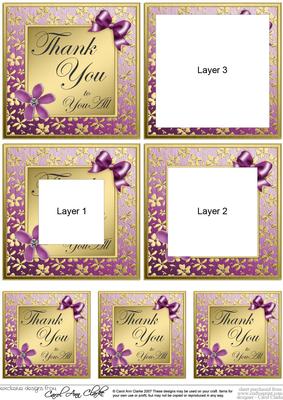 Floral Elegance Thank You Tunnel Topper