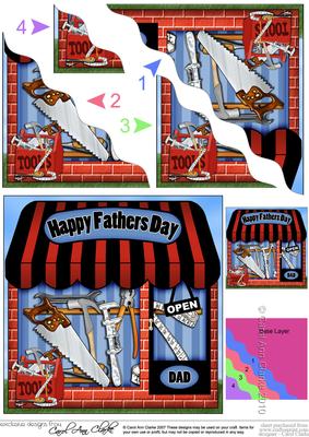 The Little Tool Shop Fathers Day Wavy Corner Topper