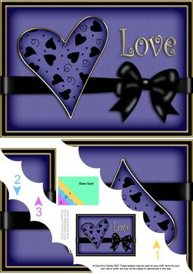 A5 Love Heart Scallop Corner Side Stacker