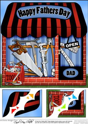 8 x 8 the Little Tool Shop Fathers Day Topper