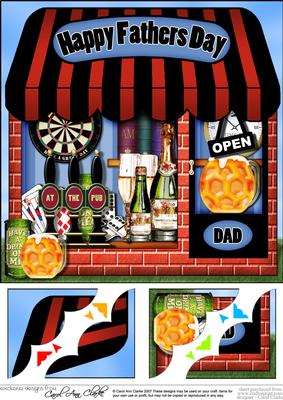8 x 8 the Little Last Drop Inn Fathers Day Topper