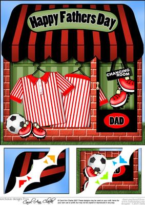 8 x 8 the Little Football Shop Red Fathers Day Topper