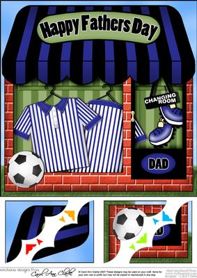 8 x 8 the Little Football Shop Blue Fathers Day Topper