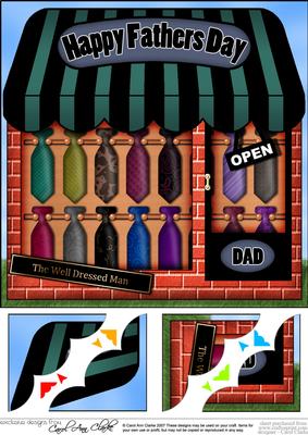 8 x 8 the Little Tie Shop Fathers Day Topper