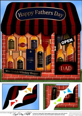 8 x 8 the Little Whisky Shop Fathers Day Topper