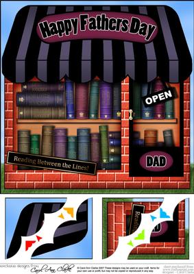 8 x 8 the Little Book Shop Fathers Day Topper