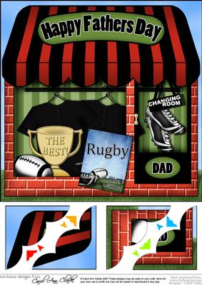 8 x 8 the Little Rugby Shop Fathers Day Topper