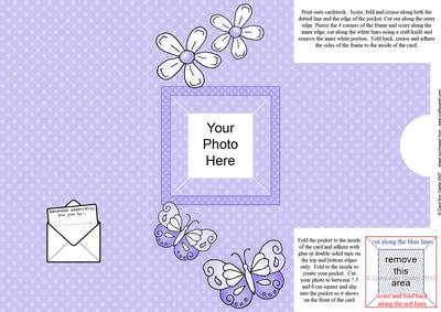 Add a Photo Fluttery Butterflies with Easy Fold Frame