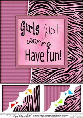 8 x 8 Fun and Funky Animal Print Scalloped Corner Topper
