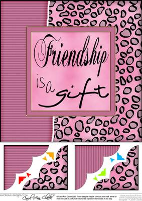 8 x 8 Fun and Funky Animal Print Scalloped Corner Topper