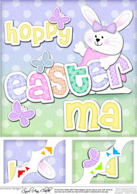 Hoppy Easter Ma Bunny Girl Felties Scallop Corner