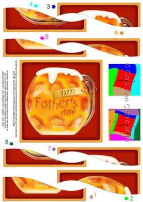 Mine's a Pint Fathers Day Wavy Spiral Side Stacker
