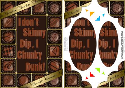 A5 Chocolate Greetings Scallop Corners N Pyramage