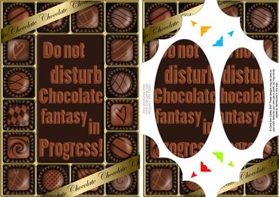 A5 Chocolate Greetings Scallop Corners N Pyramage