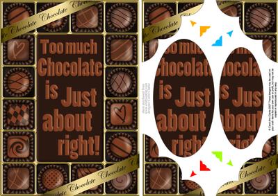 A5 Chocolate Greetings Scallop Corners N Pyramage