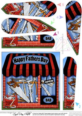The Little Tool Shop Fathers Day Fan Pyramage Topper