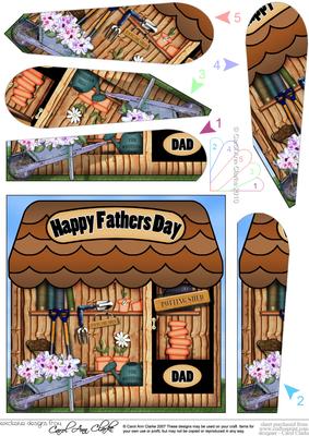 The Little Potting Shed Fathers Day Fan Pyramage Topper