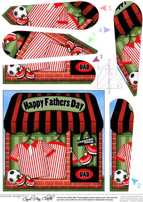 The Little Football Shop Red Fathers Day Fan Pyramage Topper