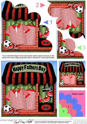 The Little Football Red Shop Fathers Day Shell Edged Stacker