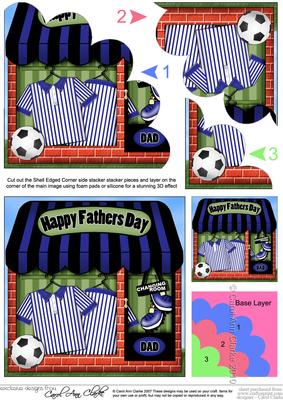 The Little Football Blue Shop Fathers Day Shell Stacker