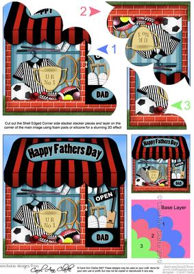 The Little Sports Shop Fathers Day Shell Edged Stacker