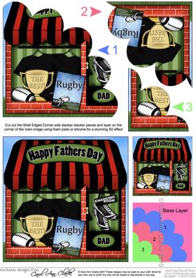 The Little Rugby Shop Fathers Day Shell Edged Stacker